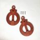 Handcrafted Acacia Wood Nautical Anchor Handles Set
